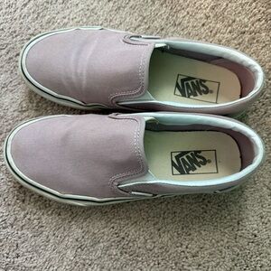 Sea fog/white slip on Vans size 7 women’s
